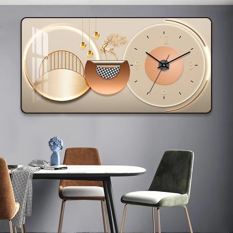 Living Modern room mural clock hallway aisle clock painting dining room ...