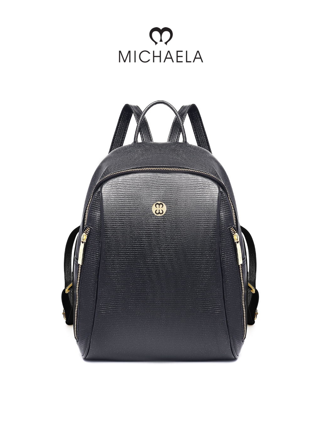 MICHAELA Shiny Backpack with Back Cushioned Large Capacity College ...