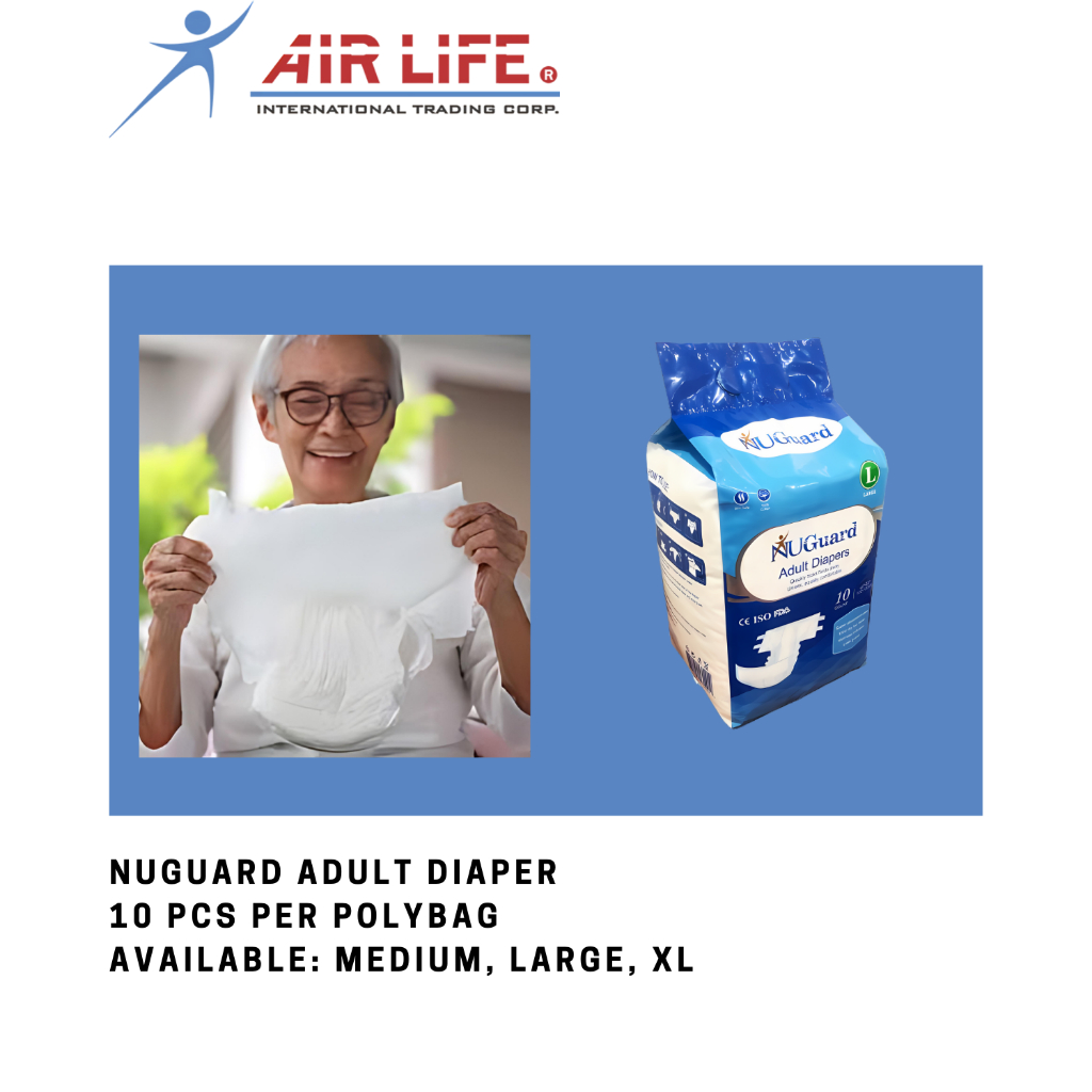 NUGUARD ADULT DIAPER (10 PADS PER POLYBAG) | Shopee Philippines