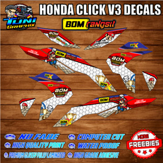 Honda Click V3 Boom Rangsit Indo Concept Decals Sticker | Shopee ...