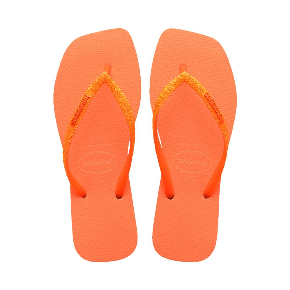 Havaianas Slim Square Glitter Neon Beige Orange