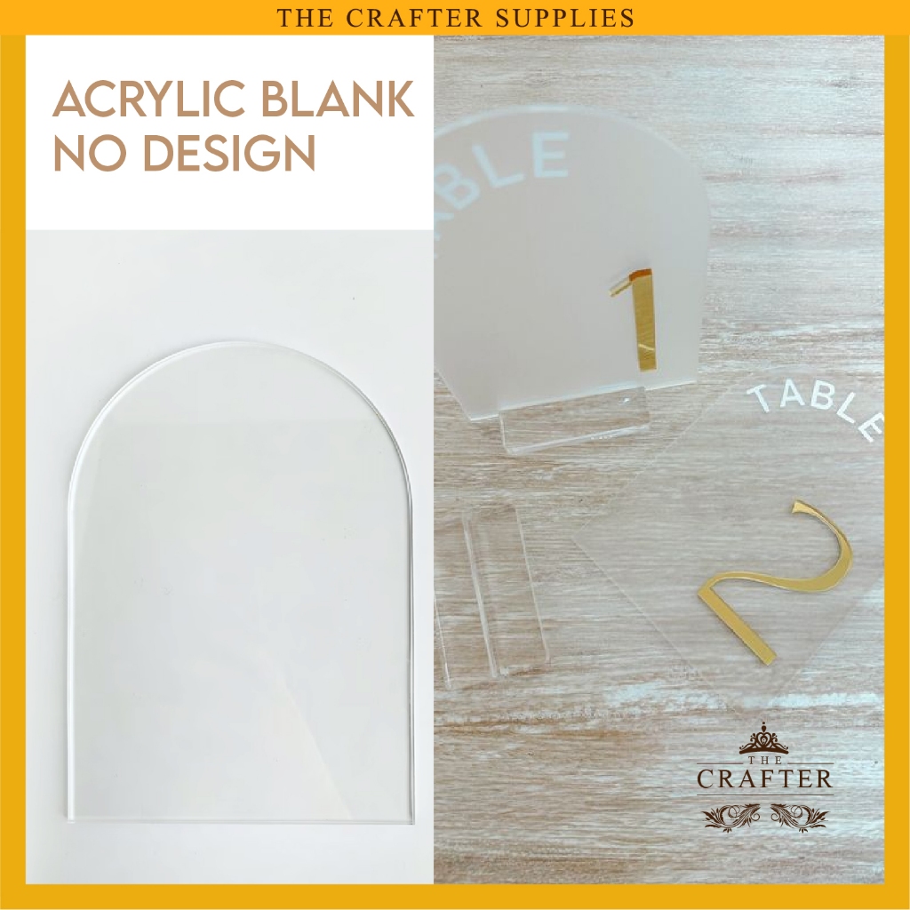 Small Blank Arch Clear Transparent Acrylic Sheet/ Pre Cut Size Plastic ...