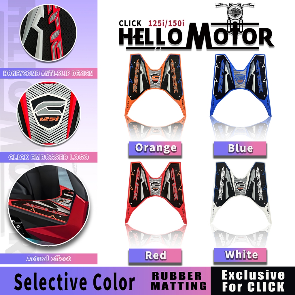 (COD/24Ship) honda click footboard Honda Click 125i/150i v1v2 Anti Slip ...