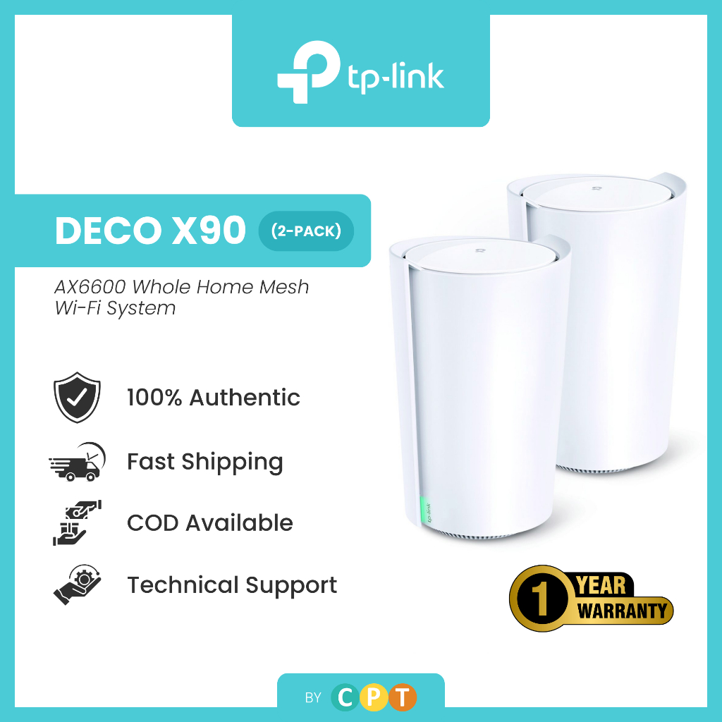 TP-Link Deco X90 AX6600 Whole Home Mesh Wi-Fi System (2-Pack) | Shopee ...