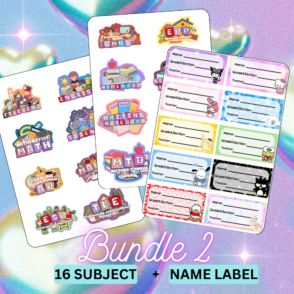 Notebook Label Sticker for All Subject - Set | Shopee Philippines