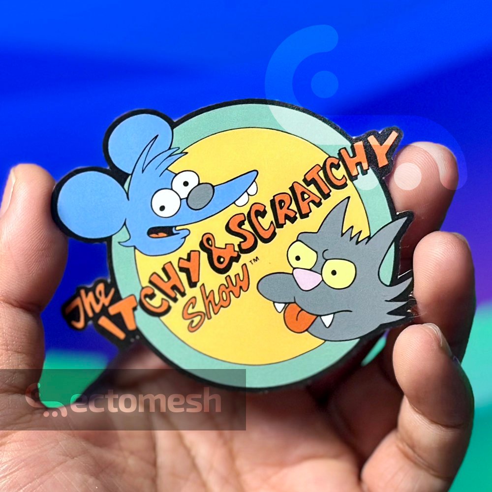 The Itchy & Scratchy Show Logo - Vinyl Waterproof Car Sticker by ...