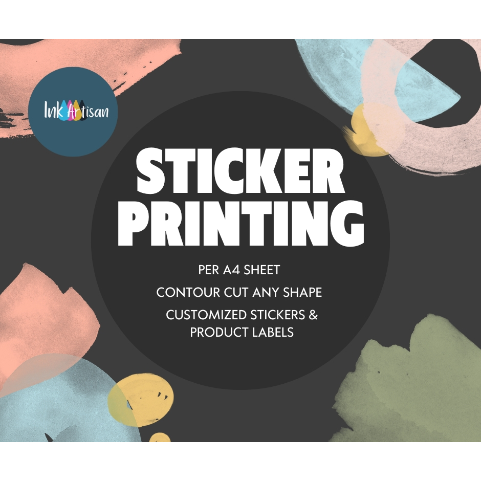 Custom Sized Sticker Print & Cut for Product Labels (Per A4 Sheet ...