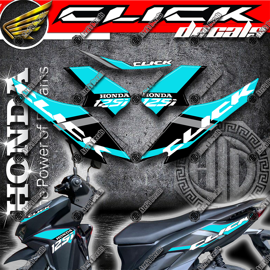 Honda click 125i v2 stock decals sticker for motorcycle parts and ...