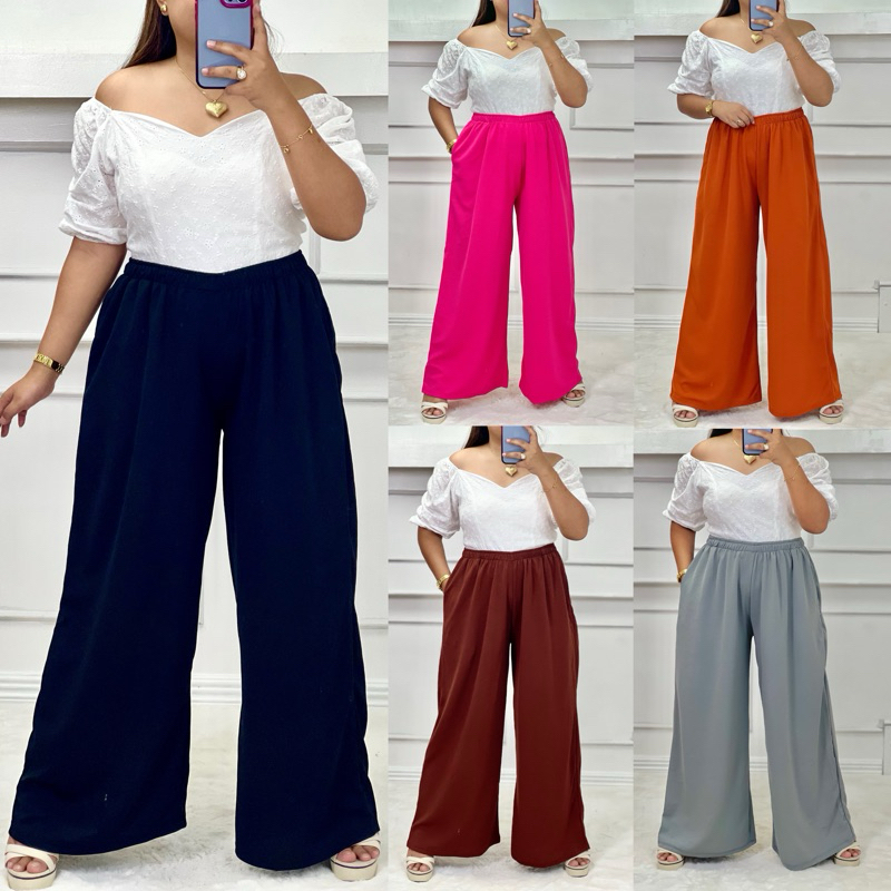 Plus size high waisted wide leg pants best sale