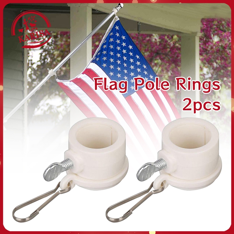 2Pcs Flagpole Rings Rotating 1 Inch Anti Wrap Flag Pole Rings | Shopee ...