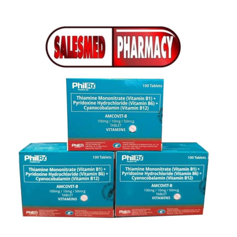 AMCOVIT-B VITAMIN B1+B6+B12 100 TABLETS | Shopee Philippines