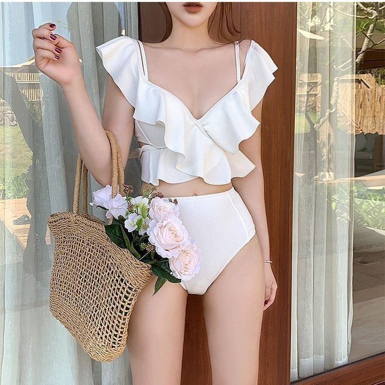 Korean Summer Ruffle Strap 3 Piece Swimsuit SD01617
