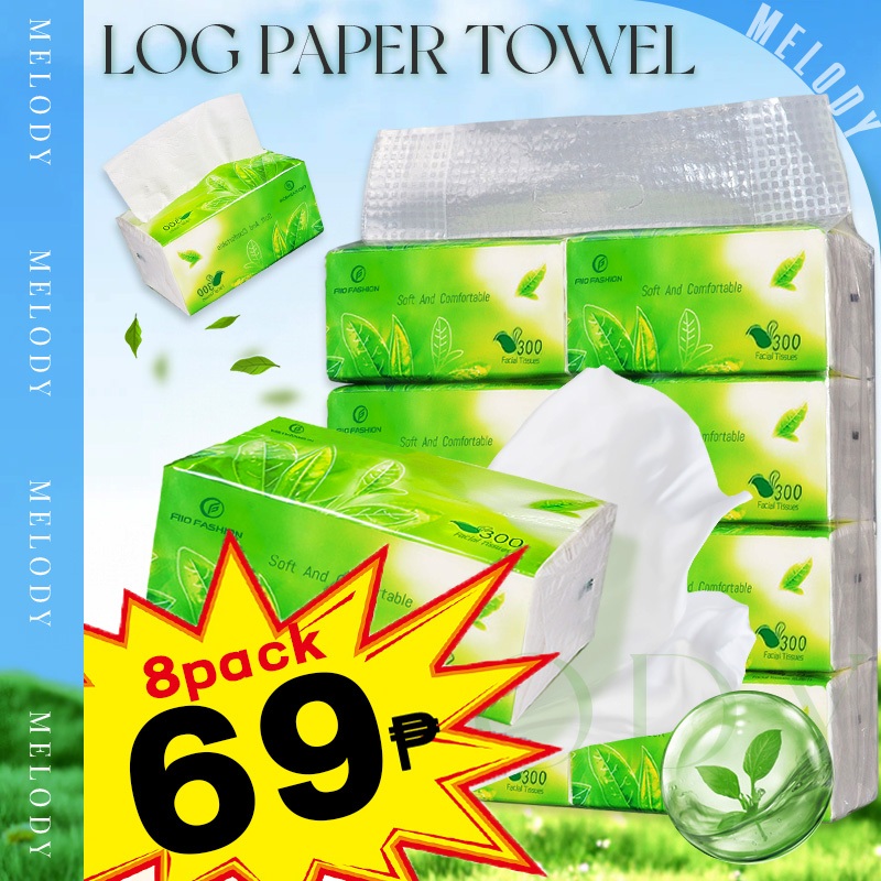 Organic green tea Facial Tissue Paper 4 ply 10 Packs Tissue Paper Towel ...