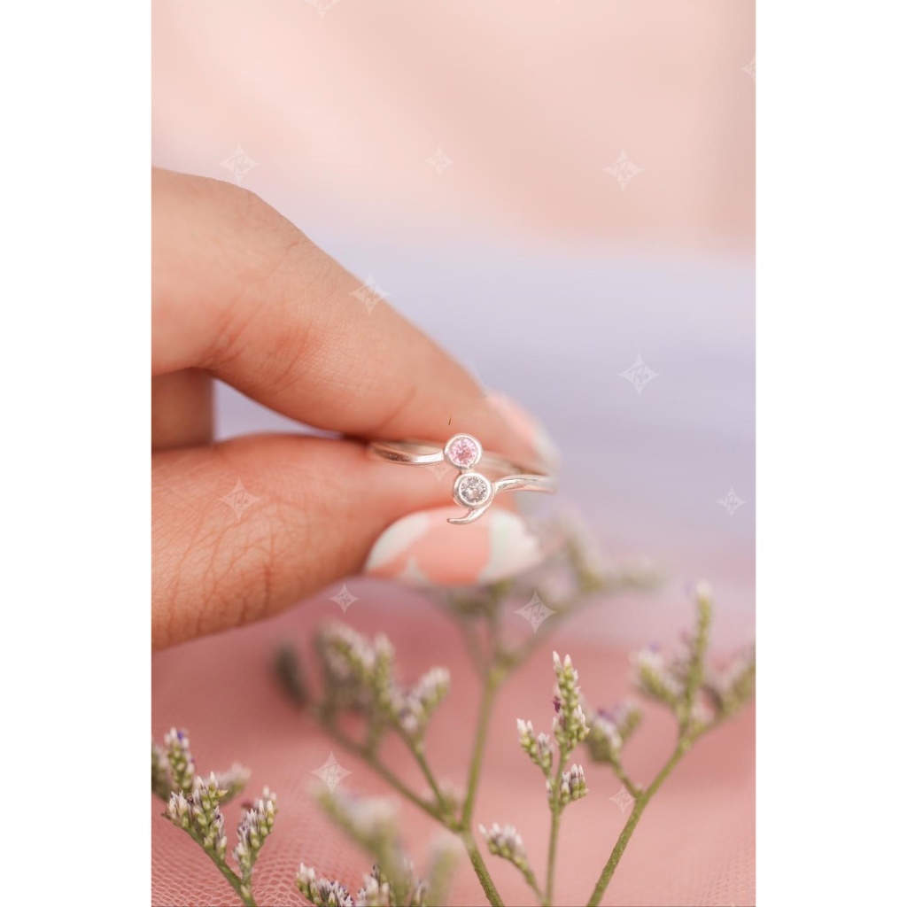 TALA by Kyla To You Inspired Carats Semicolon Ring SVT Stainless Steel Hypoallergenic with Giftbox