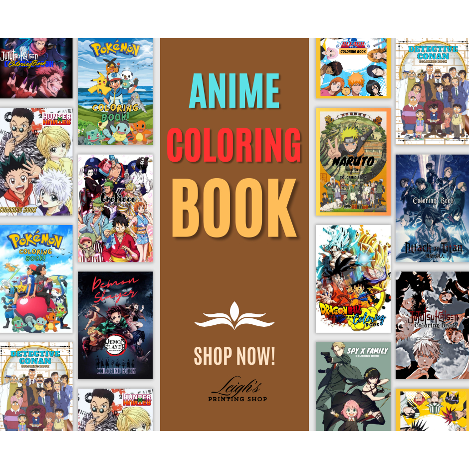 Anime Coloring books for kids and adults | Shopee Philippines