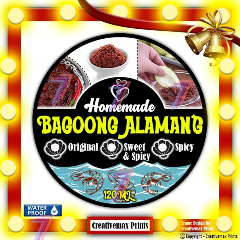 Bagoong Alamang w/ Logo ROUND Sticker Label (33pcs. | 20pcs.) | Shopee ...
