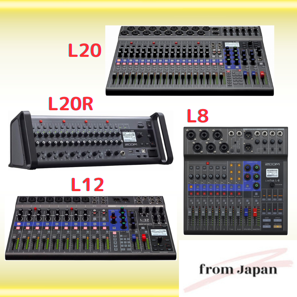 ZOOM L-8 L-12 L-20 L-20R Digital Mixer 8ch Mixer Live Streaming Audio ...