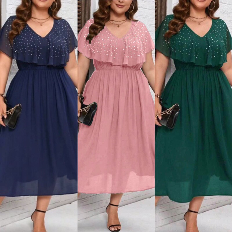 Rhian fashion COD plus size maxidress can fit to xL | Shopee Philippines