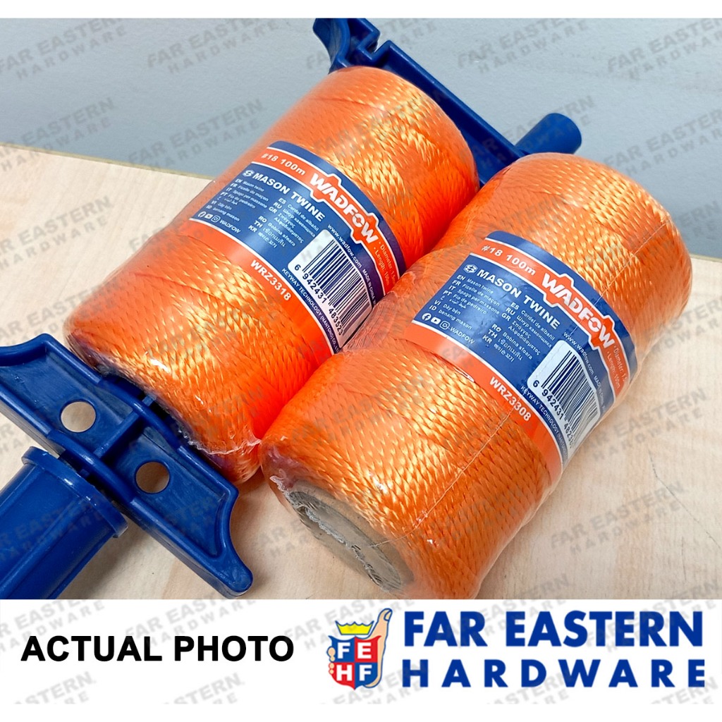 WADFOW Mason String Line Nylon Orange Rope Twine 1.5mm x #18 100m WFHT ...