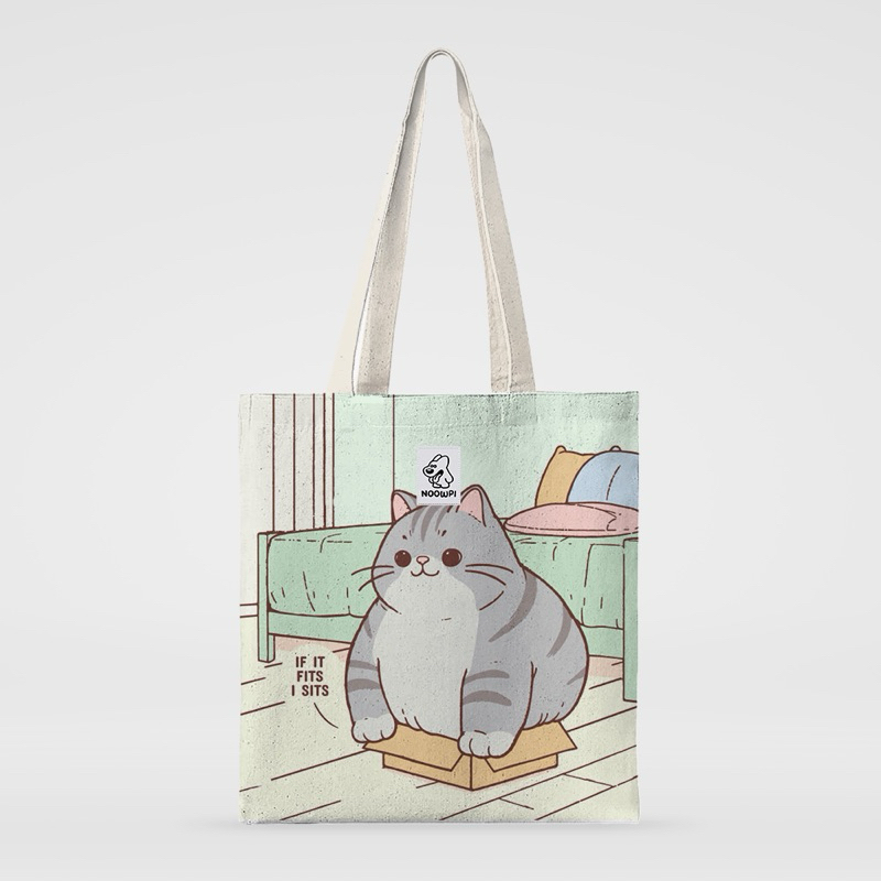 noowpi KYOTO Canvas Tote Bag Cute Print Zipper Quality Fashion Shopping