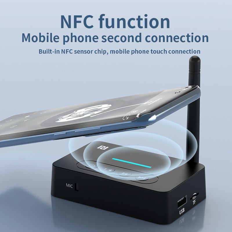 New 5.1 Bluetooth receiver receiving and transmitting three in one NFC ...