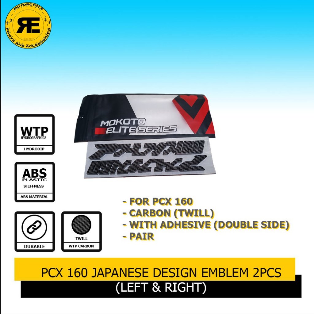 PCX 160 JAPANESE DESIGN EMBLEM 2PCS (LEFT & RIGHT) | Shopee Philippines