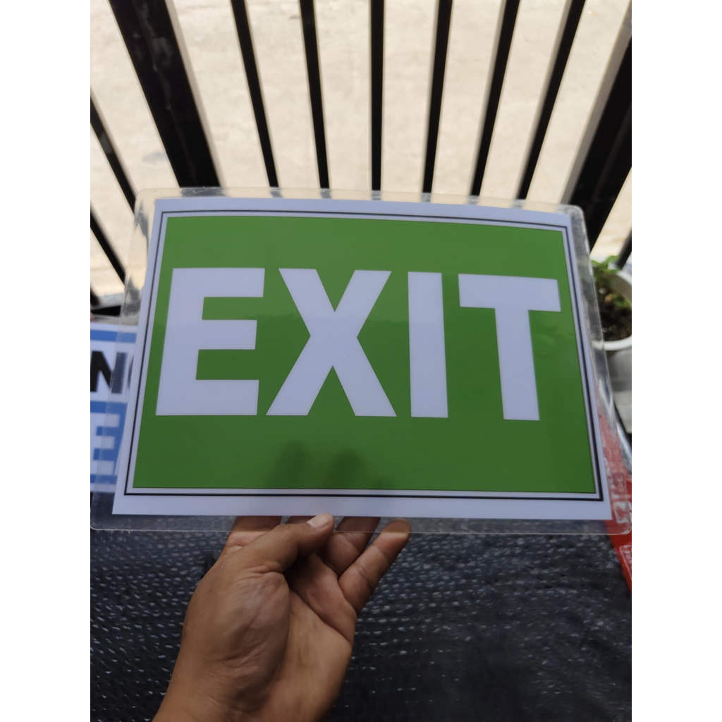 EXIT signage A4 size LAMINATED | Shopee Philippines