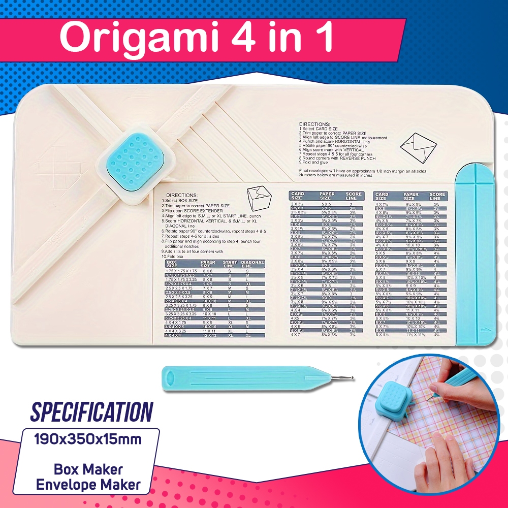 Origami 4-in-1 Multi-Function Envelope Maker Envelope Punch Board Gift ...