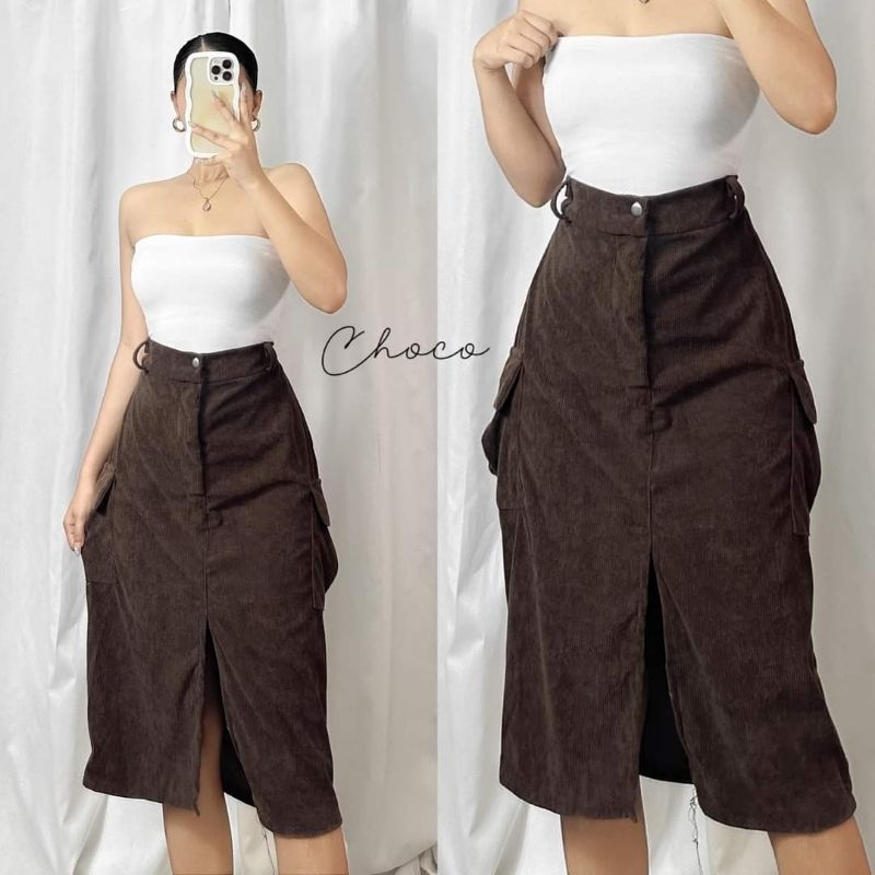 MIDI CARGO SKIRT FOR WOMENS Shopee Philippines