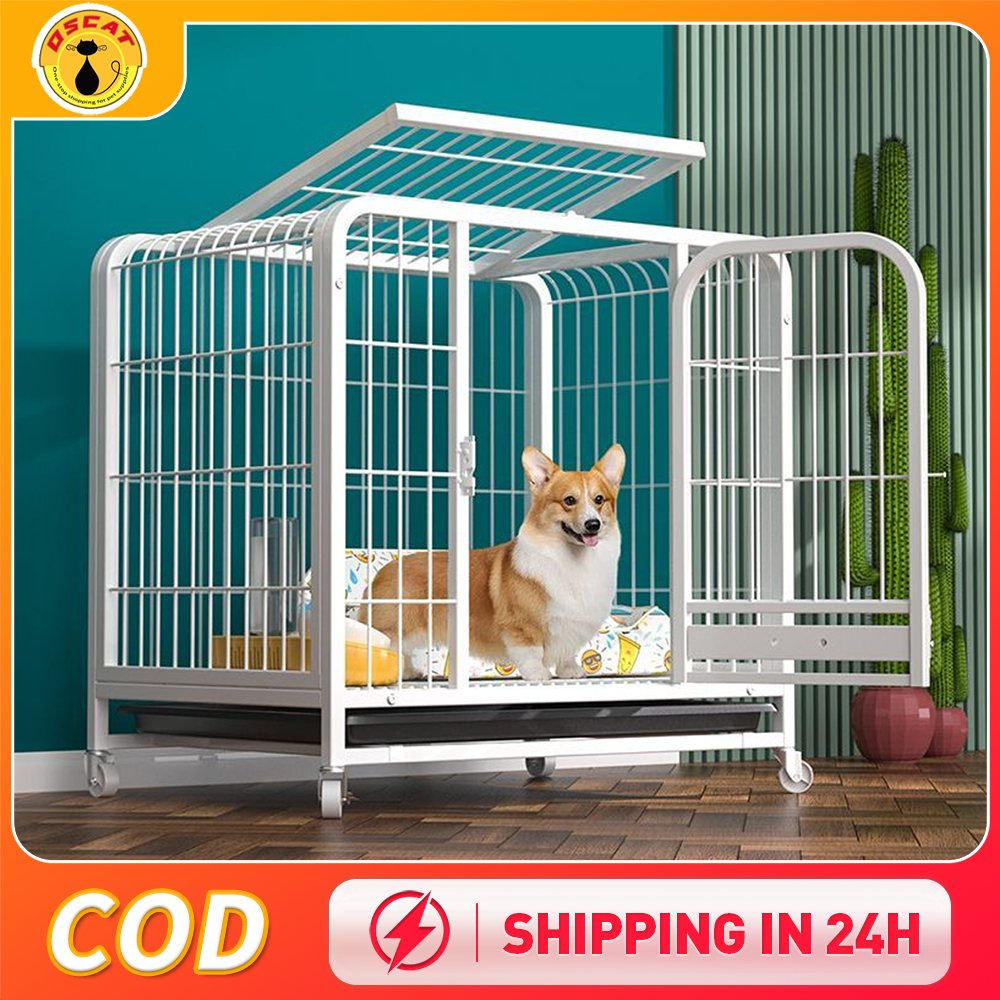Heavy Duty Dog Cage Metal Kennel Crate for Large Dogs Easy to Assemble ... - Easy To Assemble Dog Crate
