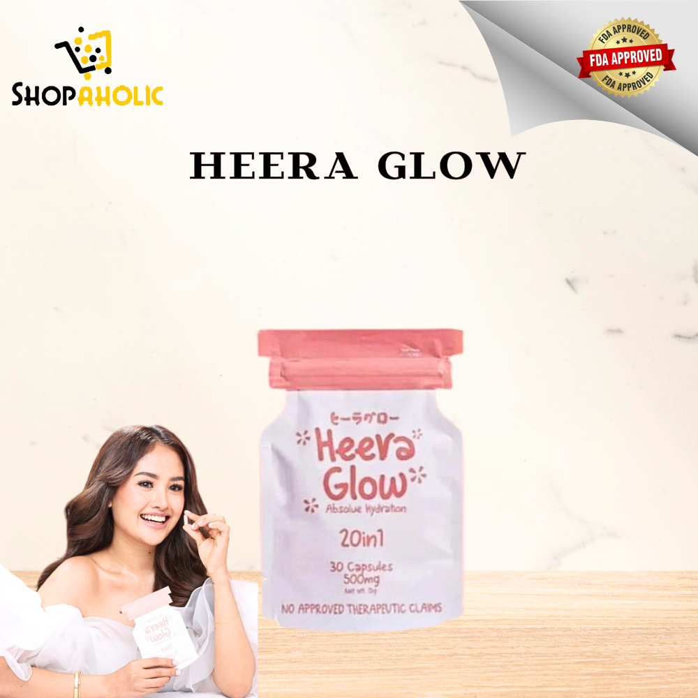 HEERA GLOW Absolue Hydration Collagen Glutathione Capsules 20in1 30  Capsules Whitening Anti Aging