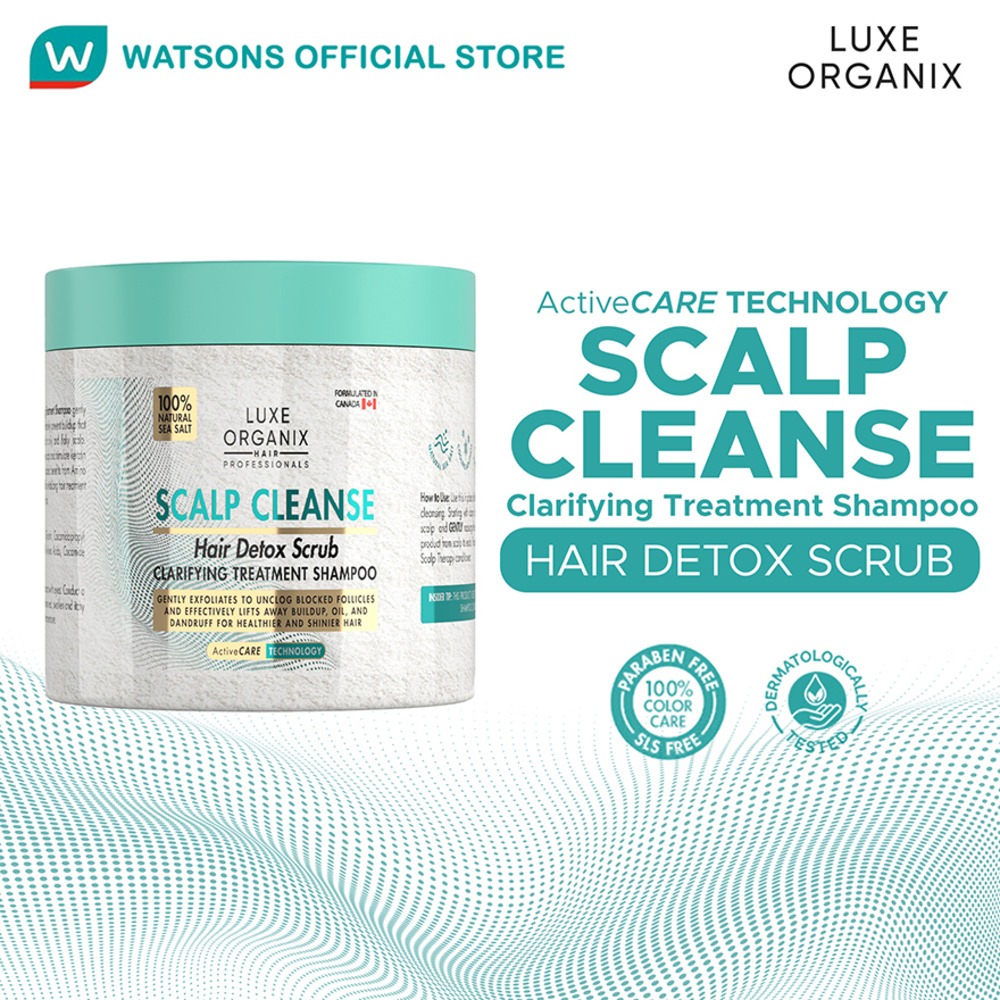 Luxe Organix Scalp Cleanse Hair Detox Scrub Clarifying Treatment Shampoo 220g Shopee Philippines 0577