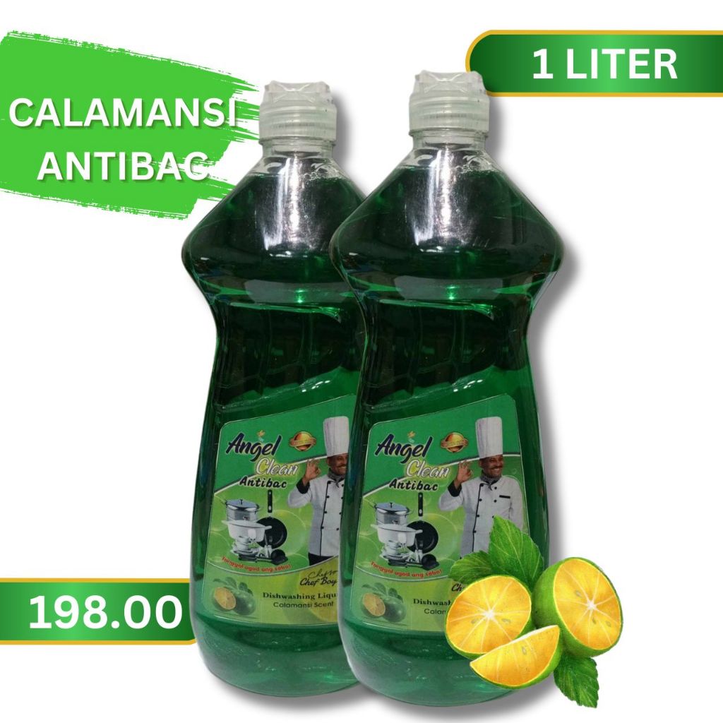 ANGEL CLEAN DISHWASHING LIQUID 1 LITER - CALAMANSI ANTIBAC (TWINPACK ...