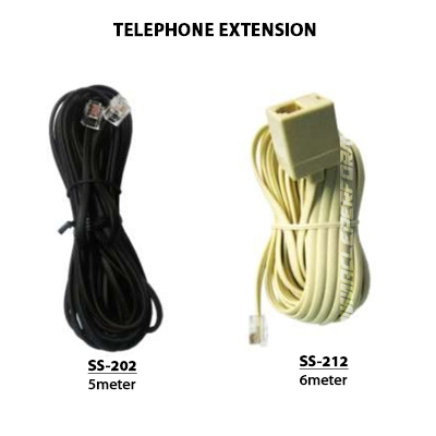 RJ-11 Telephone Extension 20ft w/2Way Jack WHITE/BLACK | Shopee Philippines