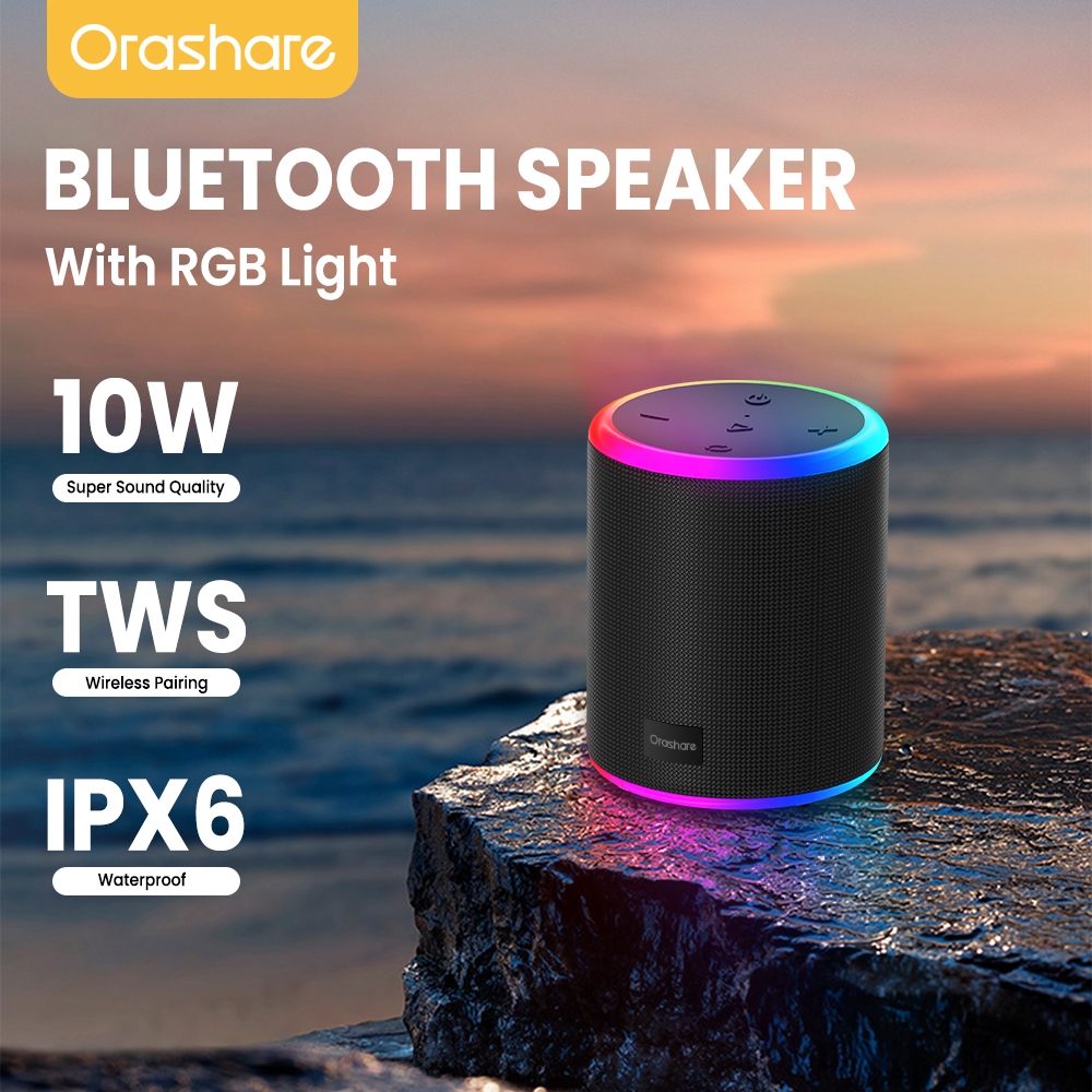 Orashare BS15 Portable Speaker Bluetooth With RGB TWS Stereo 10W ...