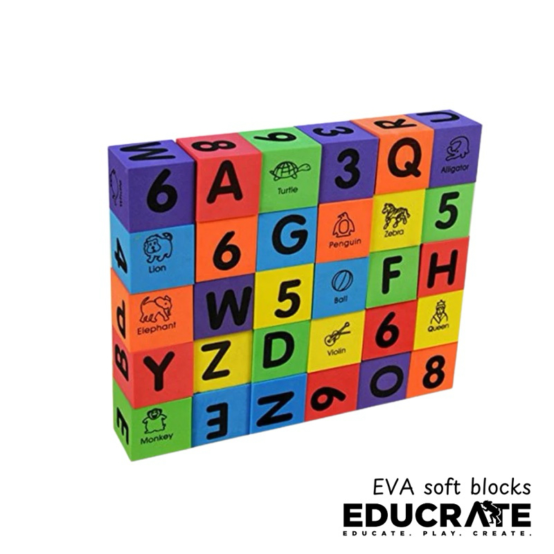 educratePH Soft EVA blocks / alphabet numbers words stacking bath ...