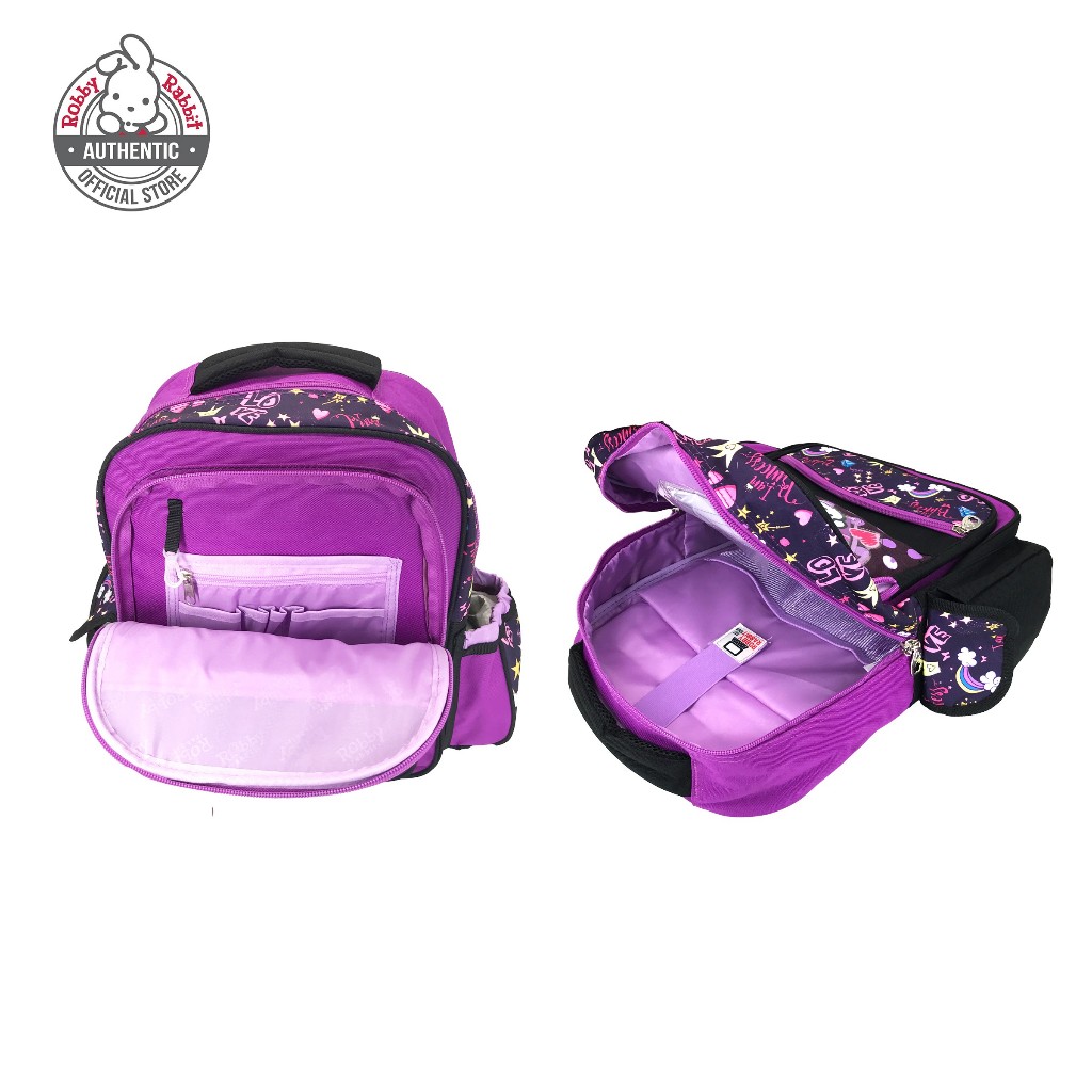 Robby Rabbit Princess Heart Backpack 16-Inch (Purple, Black, Heart ...