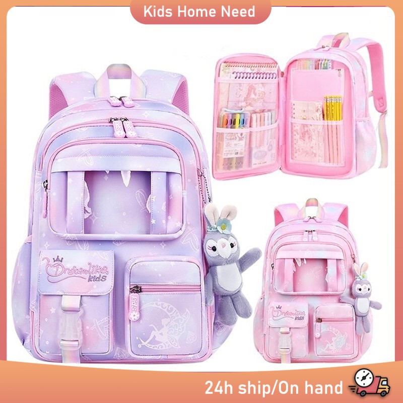 Girl Pink School Bag Bag For School Bag For Kids For Kids Girl Backpack ...
