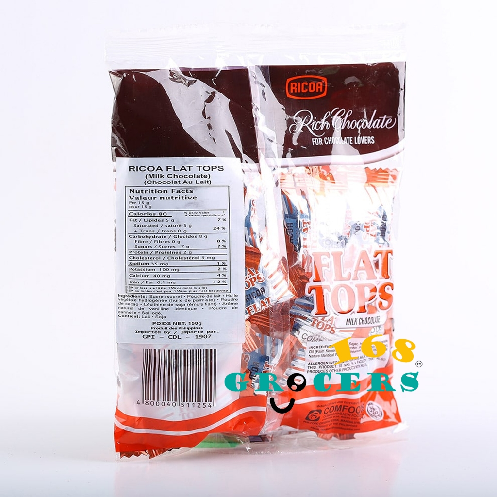 RICOA Flat Tops Milk Chocolate 10s / 30s | Shopee Philippines