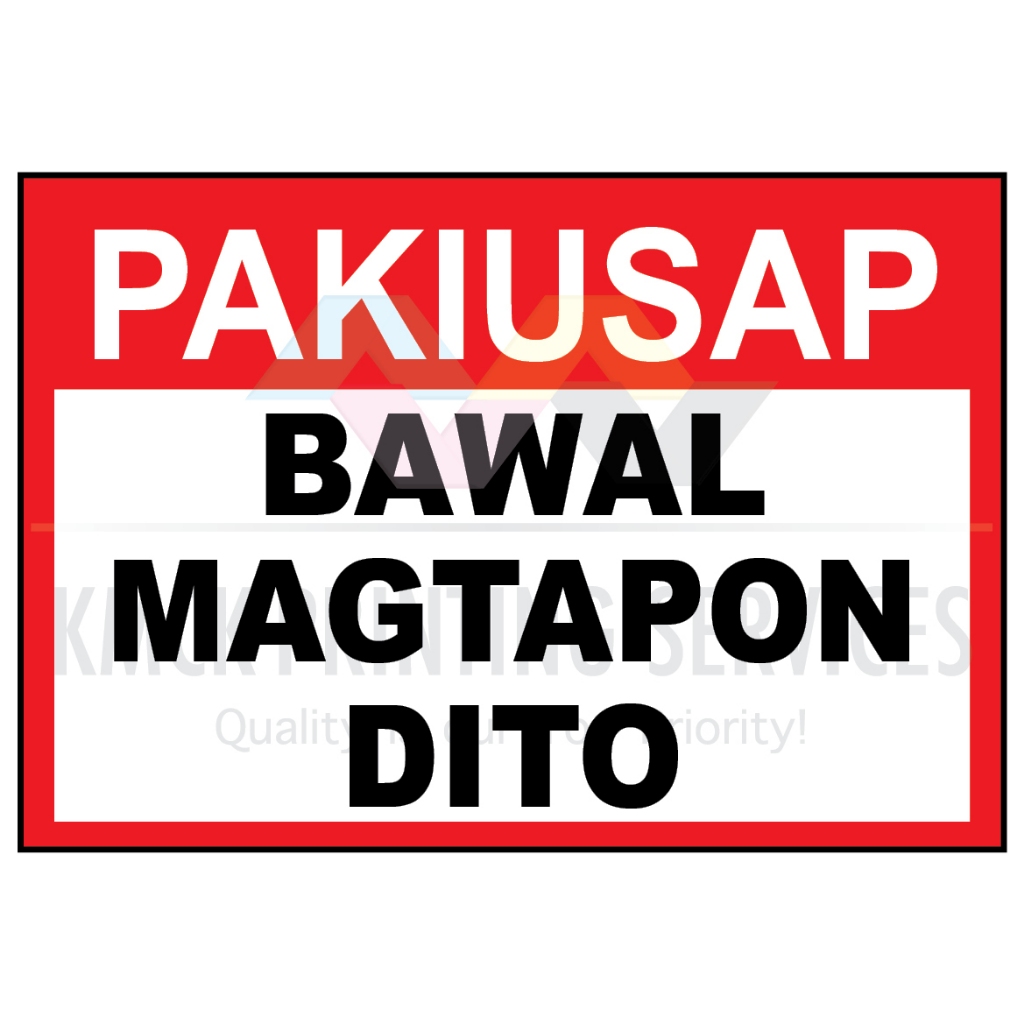 Bawal Magtapon Dito Door Gate Sign | Shopee Philippines