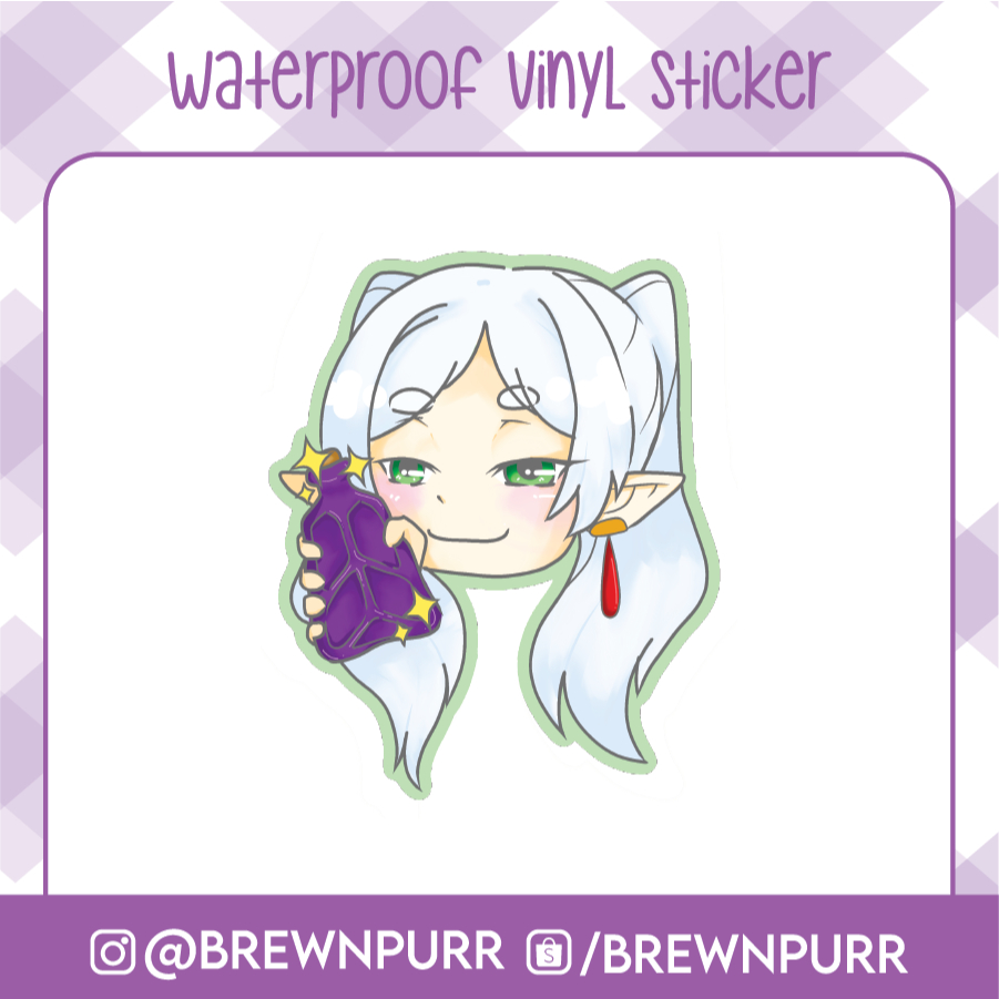Waterproof Vinyl Sticker - Frieren with Sneaky Look and Potion | Shopee ...