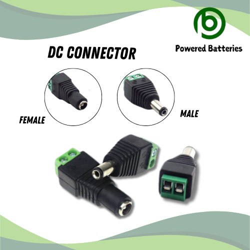 DC Female and Male Connector Plug Adapter Push Type Quick Power ...