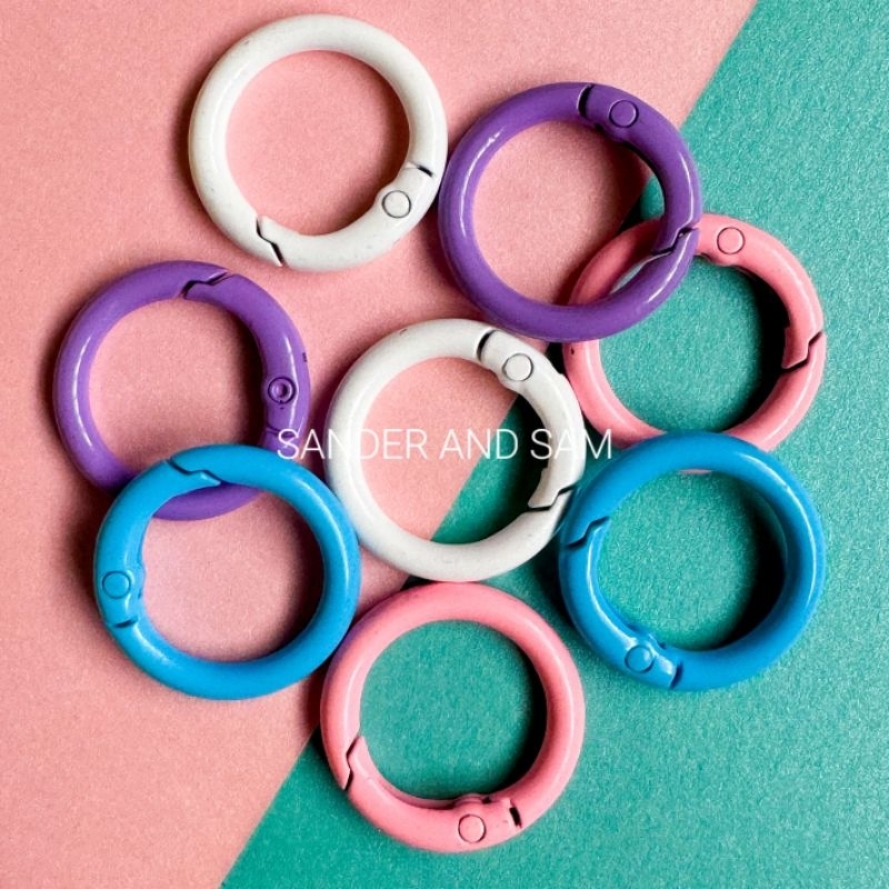 Round Clip 25mm Paint Metal O Ring Key Chain for DIY Accessorries ...