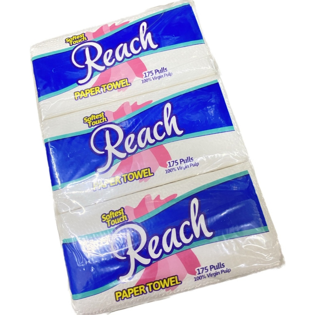 REACH PAPER TOWEL 3 PCS / 1 PLY / 175 PULLS | Shopee Philippines