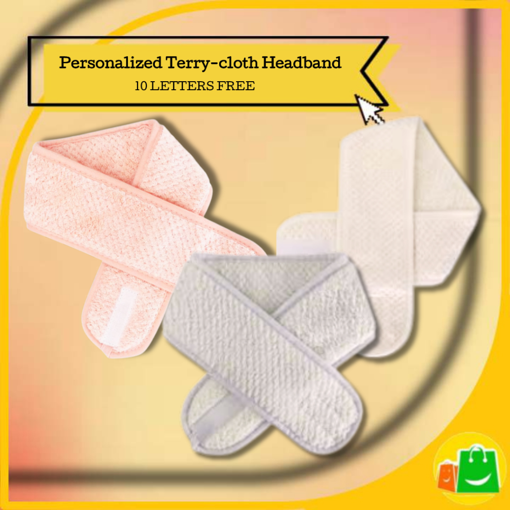 Personalized Terry cloth headband with Free Embroidered Name (salon ...