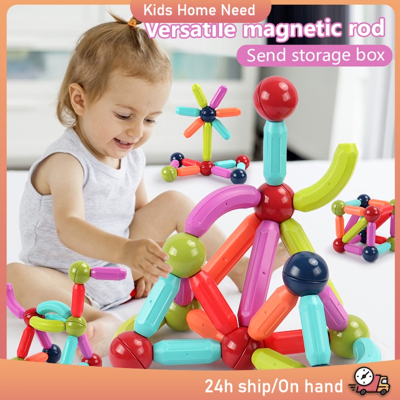 3d Baby Toys Magnetic Sticks For Kids Magnetic Toys Building Blocks Toy ...