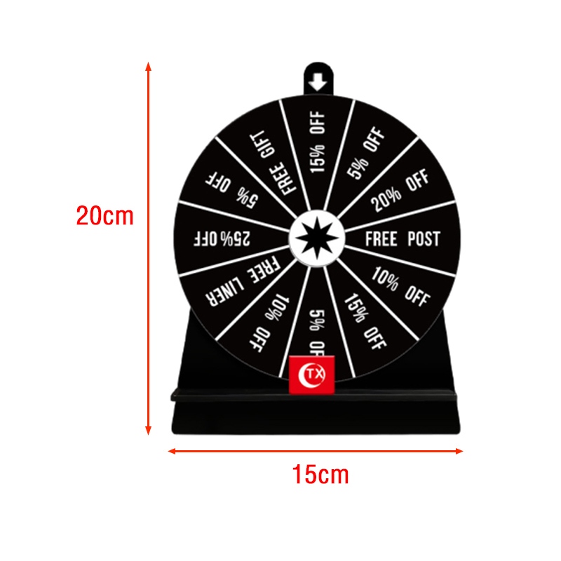 Tabletop Roulette Wheel Lucky Prize Turntable Fortune Wheel for Party ...
