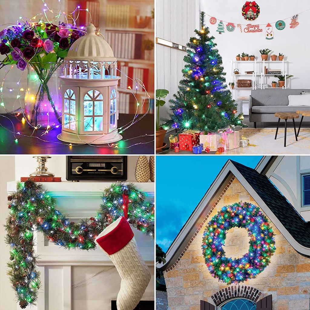 Solar LED Fairy String Lights - Multicolor 7M 50 LED - Solar Powere ...