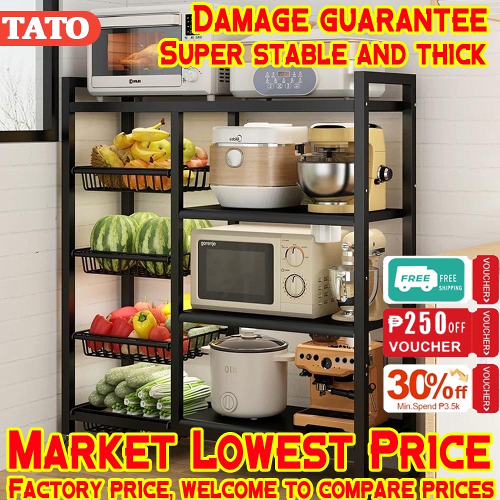 Kitchen Rack Organizer Microwave Storage Rack With Wheels Dish Rack ...