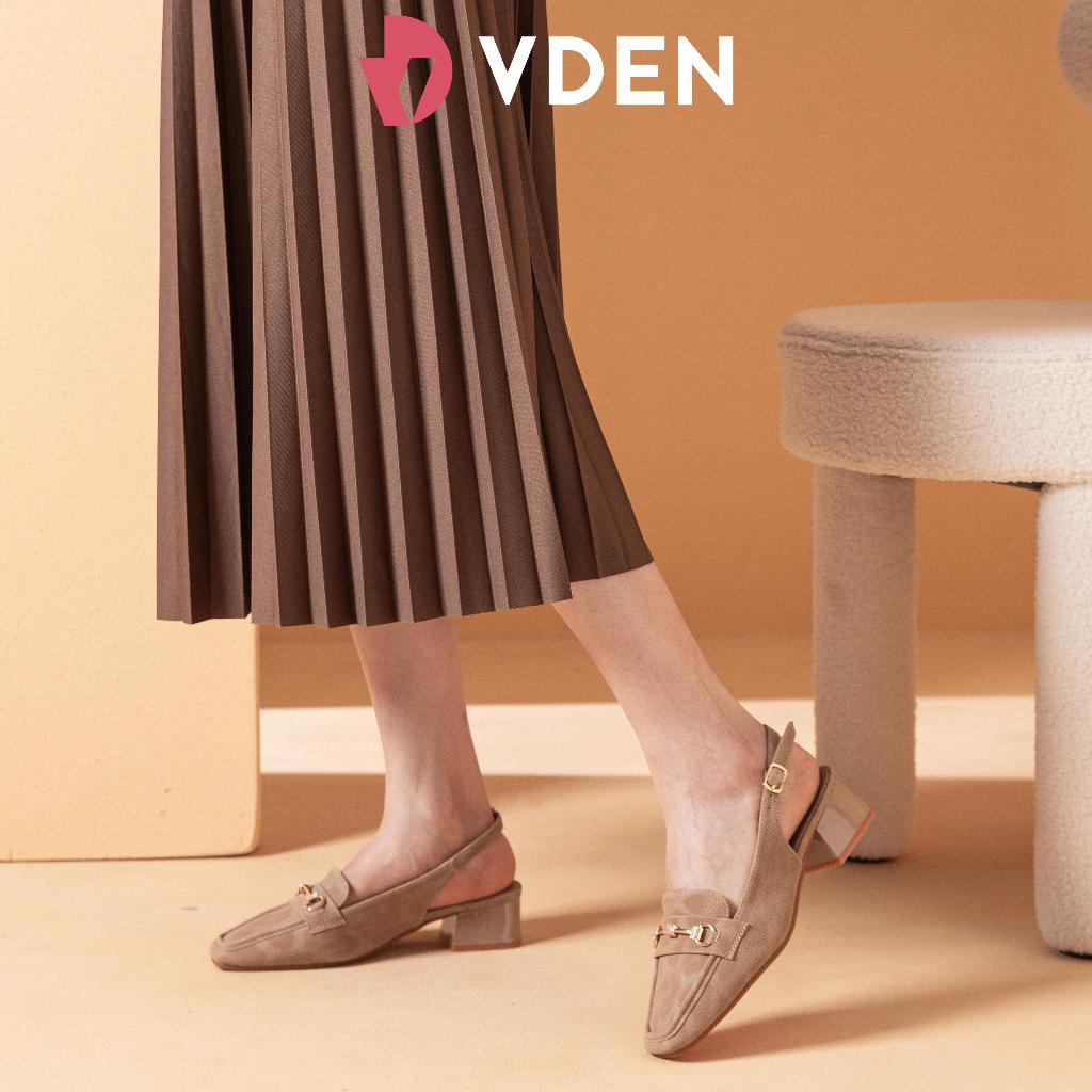 VDEN Leather Buckle Strap Mid Heel Pumps For Women 1.4INCH/3.7CM 78-349 ...